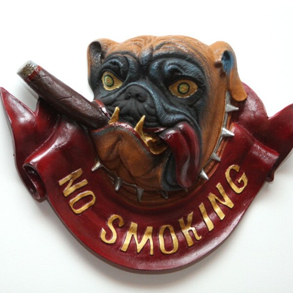 Placa Decorativa De Parede Em Fibra - No Smoke