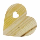 Placa Decorativa Descanso De Panela Coração Pinus Natural 20x