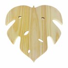 Placa Decorativa Descanso De Panela Costela De Adão Pinus Nat