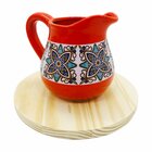 Placa Decorativa Descanso De Panela Flor De Lotus Pinus Natur