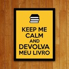 Placa Decorativa Devolva Meu Livro