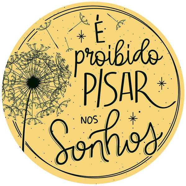 Placa Decorativa É Proibido Pisar (29x29cm)