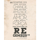 Placa Decorativa Em Mdf 24x19cm Sempre Há Uma Outra Chance