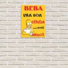 Placa Decorativa Em Mdf Beba Uma Boa Cerveja Com Bons Amigos