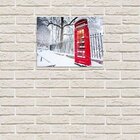 Placa Decorativa Em Mdf Cabine De Telefone Londres Neve 20x30