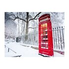 Placa Decorativa Em Mdf Cabine De Telefone Londres Neve 20x30