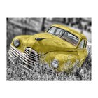 Placa Decorativa Em Mdf Carro Antigo Amarelo Abandonado 20x30