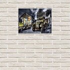 Placa Decorativa Em Mdf Carro Antigo Posto De Gasolina 30x40