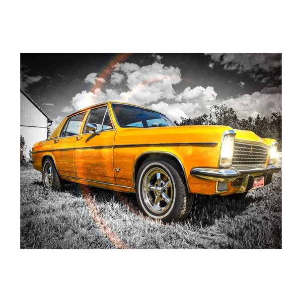 Placa Decorativa Em Mdf Carro Antigo Speed Amarelo 20x30