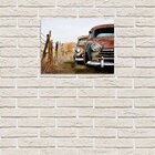 Placa Decorativa Em Mdf Carros Abandonados Em Fazenda 20x30