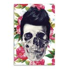 Placa Decorativa Em Mdf Caveira Com Cabelo 20x30