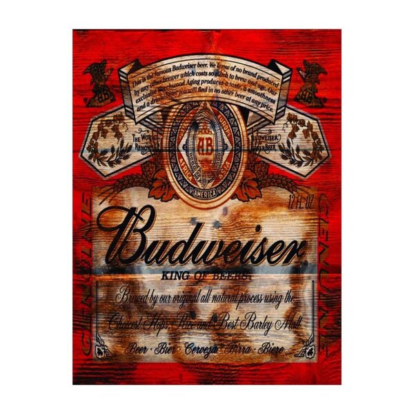 Placa Decorativa Em Mdf Cerveja Budweiser Oldschool Antigo 30