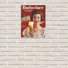 Placa Decorativa Em Mdf Cerveja Propaganda Budweiser Antigo O