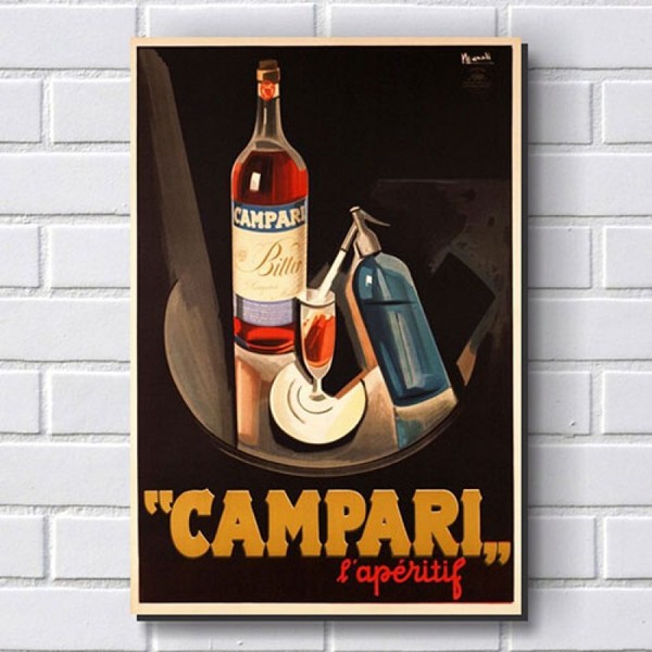 Placa Decorativa em MDF com 20x30cm - Modelo P156 - Campari
