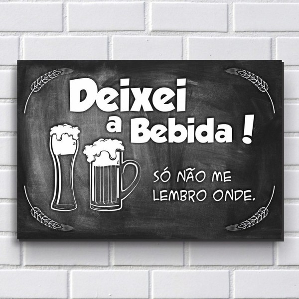 Placa Decorativa Em Mdf Com 20x30cm Modelo P475 Frases De Boteco Leroy Merlin