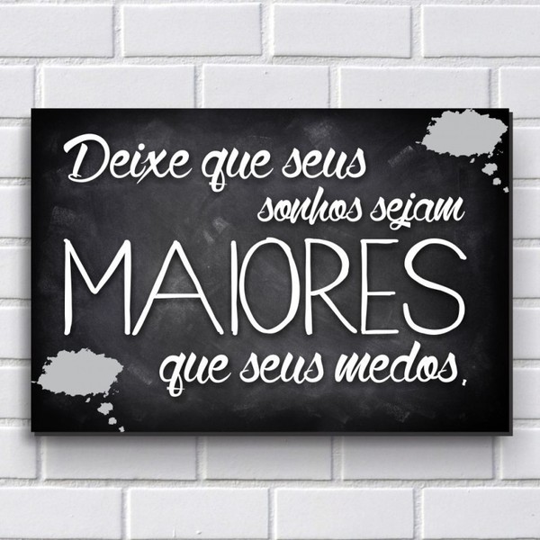 Placa Decorativa Em Mdf Com 20x30cm Modelo P486 Frase Leroy Merlin