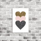 Placa Decorativa Em Mdf Corações 20x30