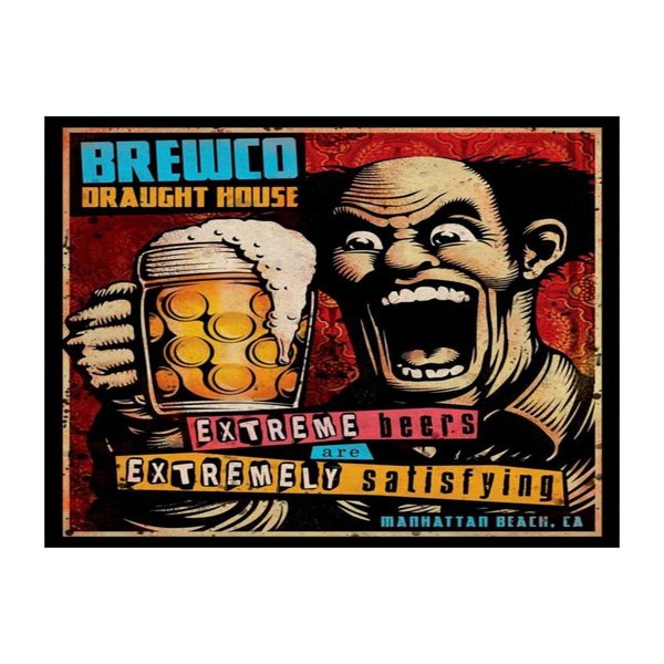 Placa Decorativa Em Mdf Crazy Beer Desenho 20x30