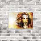 Placa Decorativa Em Mdf Cristo Leão De Judá 20x30