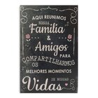 Placa Decorativa Em Mdf Efeito Lousa Família E Amigos 20x30