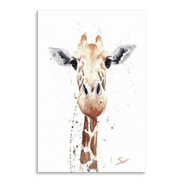 Placa Decorativa Em Mdf Girafa 20x30