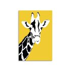 Placa Decorativa Em Mdf Girafa Fundo Amarelo 20x30