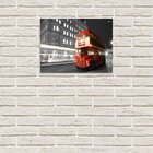 Placa Decorativa Em Mdf Londres Onibus Vermelho Clássico 20x30