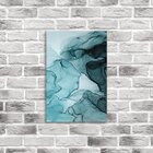 Placa Decorativa Em Mdf Mármore Azul  20x30