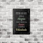 Placa Decorativa Em Mdf Menu Do Dia 20x30