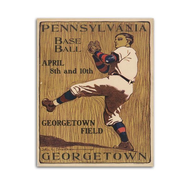Placa Decorativa Em Mdf Pennsylvania Baseball Retro 20x30