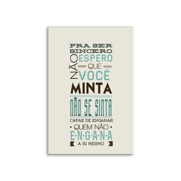 Placa Decorativa Em Mdf Pra Ser Sincero 20x30