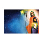 Placa Decorativa em MDF Presépio em Pintura 20x30cm