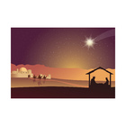 Placa Decorativa em MDF Presépio no Deserto 30x40cm