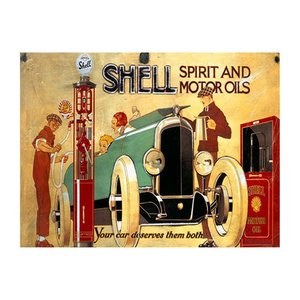 Placa Decorativa Em Mdf Propaganda Shell Oldschool Antigo Posto E