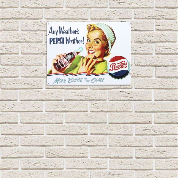 Placa Decorativa Em Mdf Propaganda Vintage Antiga Pepsi Cola 20x30