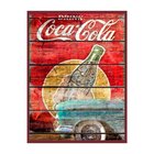 Placa Decorativa Em Mdf Propaganda Vintage Coca Cola Madeira