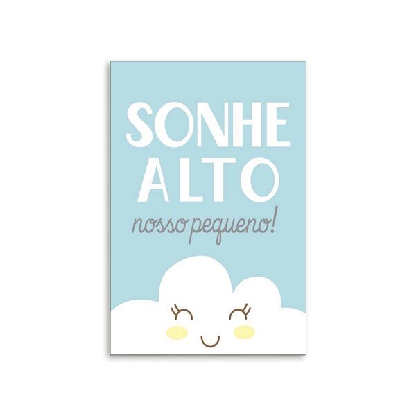 Placa Decorativa Em Mdf Sonhe Alto Nosso Pequeno 20x30