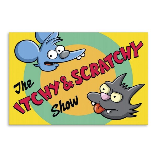 Placa Decorativa Em Mdf The Itchy & Scratchy Show 20x30