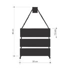 Placa Decorativa Enfeites De Natal Com Corda Sisal - 40x25cm