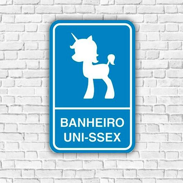 Placa Decorativa Engraçada Banheiro Uni-ssex Mdf 20x30cm