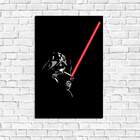 Placa Decorativa Engraçada Darth Vader Fumando Mdf 30x45cm
