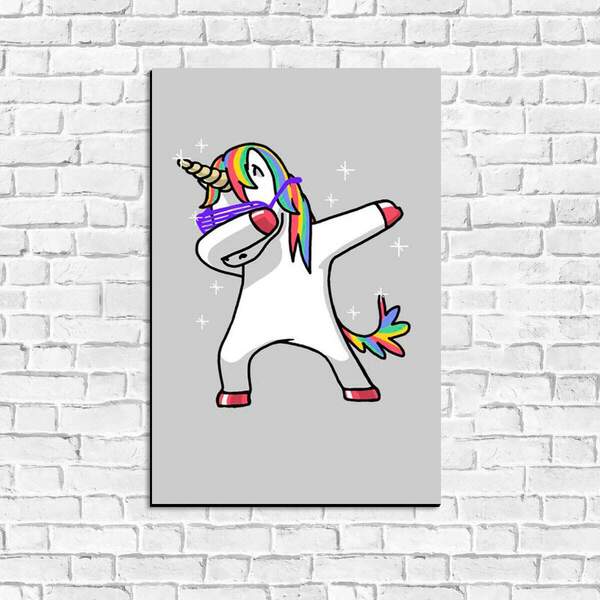 Placa Decorativa Engraçada Unicórnio Style Mdf 20x30cm