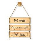 Placa Decorativa Estampa Madeira Que Nunca Nos Falte Papel Am