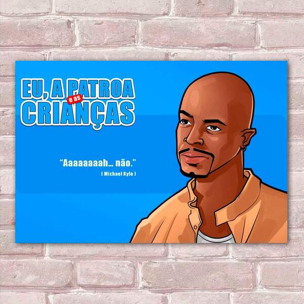 Placa Decorativa Eu A Patroa E As Crianças 2 Mdf 30x45cm