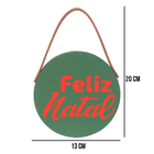 Placa Decorativa Feliz Natal Em Madeira Verde 20x13 Cm F04 -
