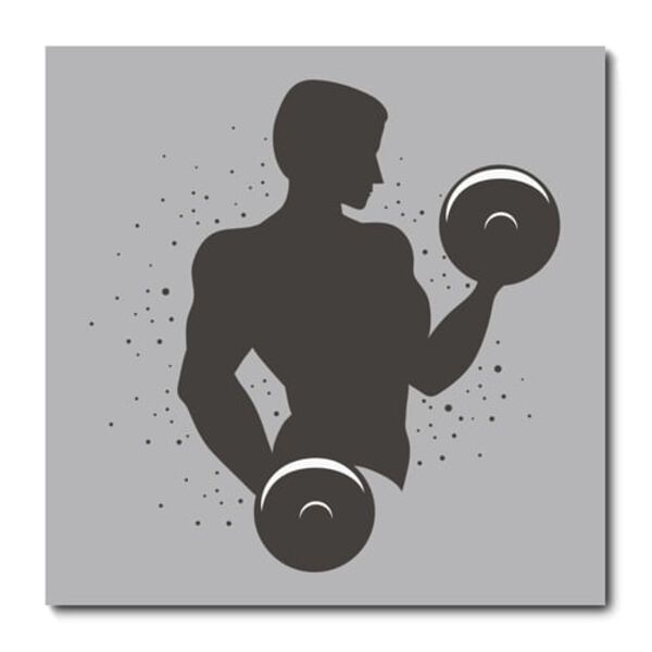 Placa Decorativa - Fitness Homem - 1375plmk
