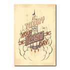 Placa Decorativa - Foguete - Last Day - 1574plmk