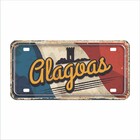 Placa Decorativa Formato Placa De Carro Tema Cidade Alagoas-b
