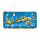 Placa Decorativa Formato Placa De Carro Tema Cidades Baja Cal