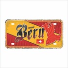 Placa Decorativa Formato Placa De Carro Tema Cidades Berna Su